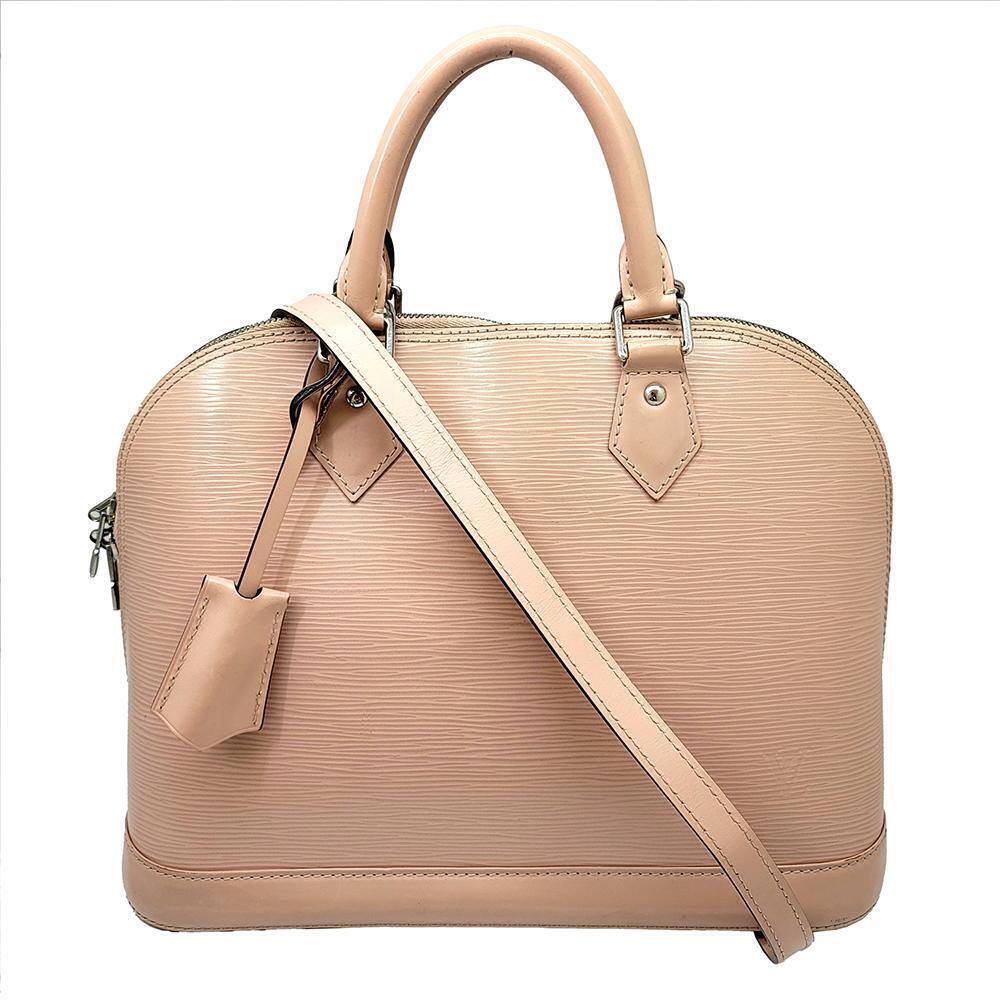 Louis Vuitton Epi Alma Ballerine Top Handle Bag Leather Rose Pink